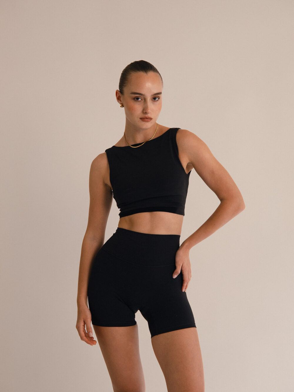 Black Sculpt Top